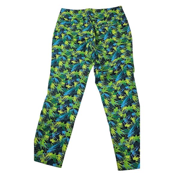 Soft Surroundings Stretch Pull-On Ankle Pants lime PM PETITE M zip pocket NWOT - Picture 4 of 12